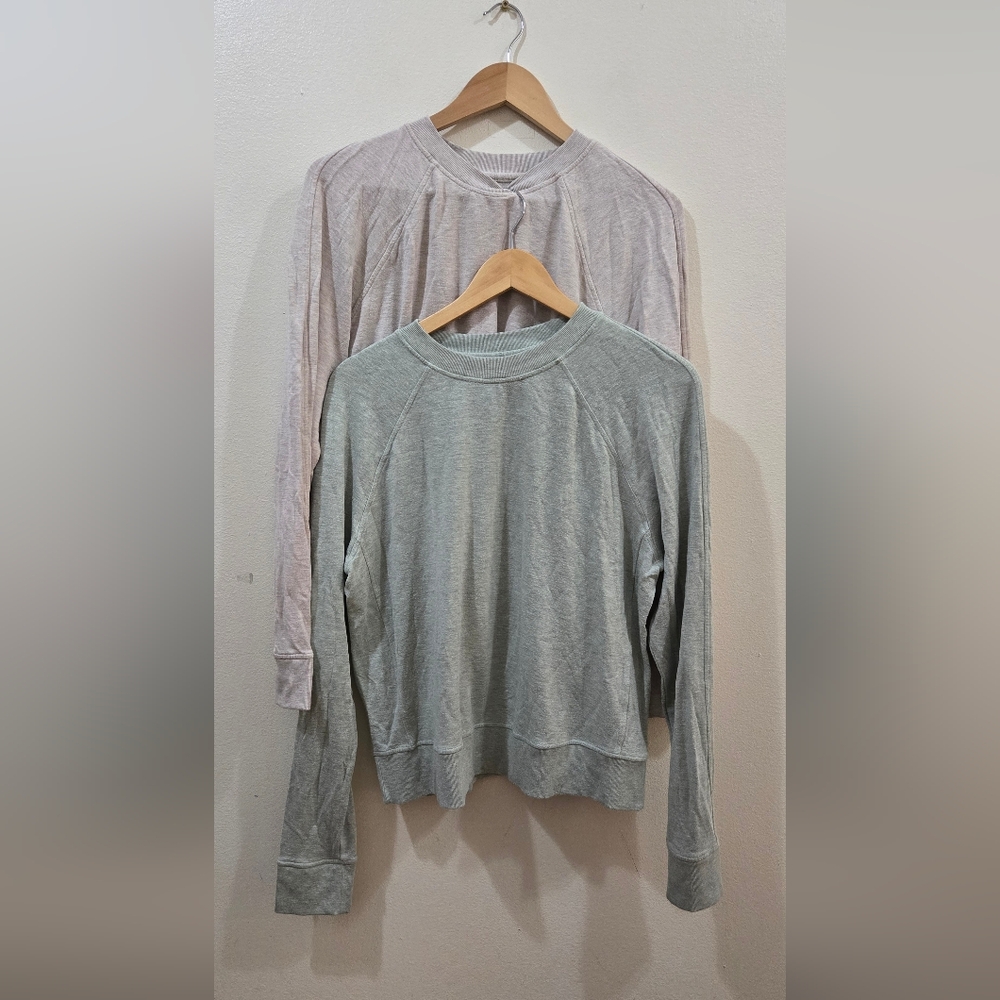 lululemon athletica Gray and Light Green Women Sweaters Bundle Of 2